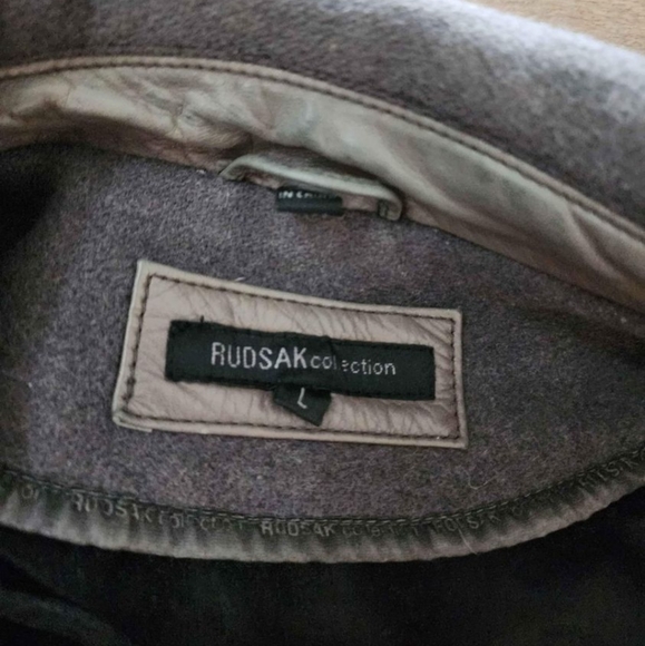 Rudsak - Mens L Wool and Leather Jacket Winter - Picture 3 of 4